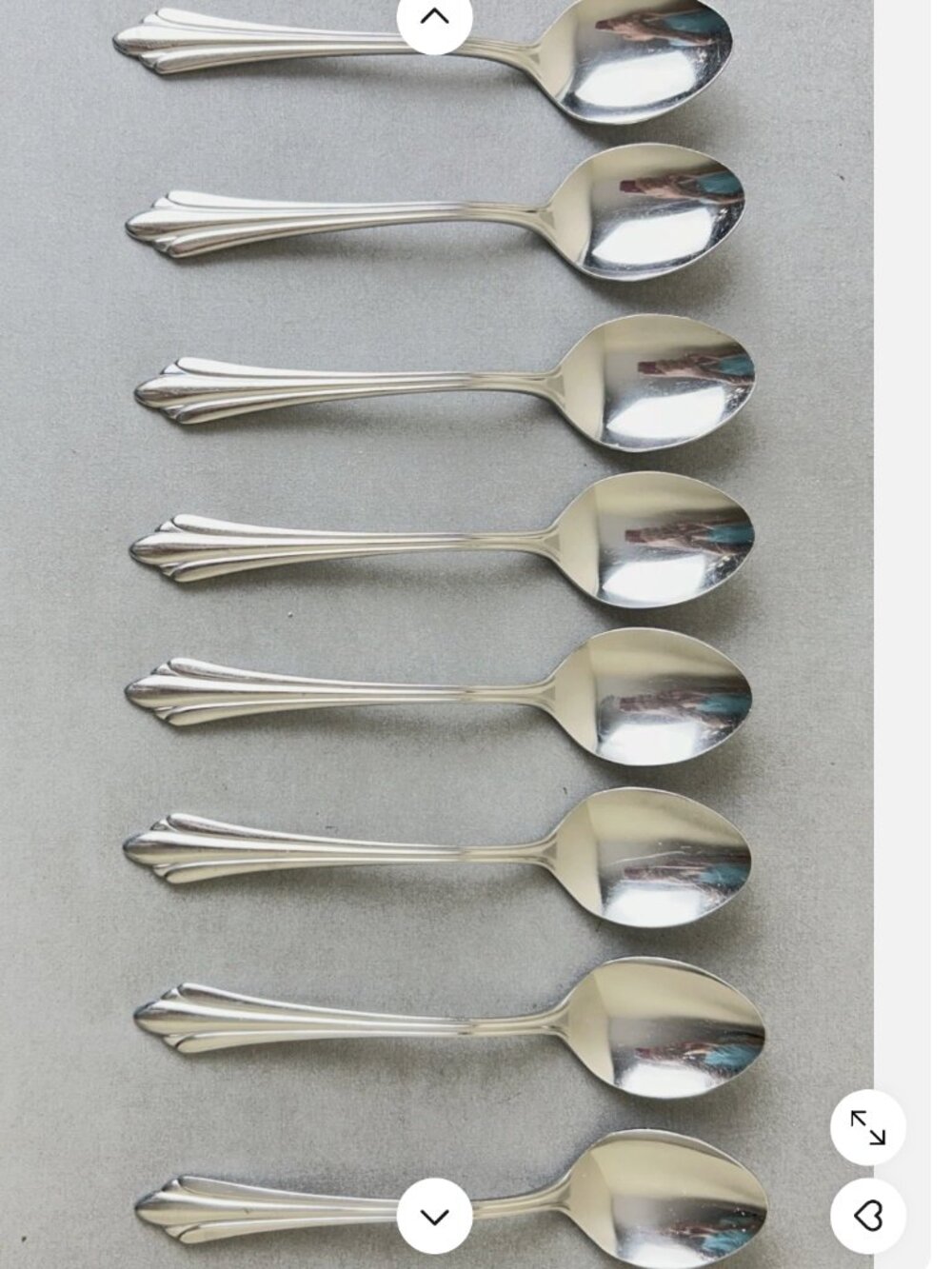 Set Of 8 Reed & Barton Rebacraft Sarajevo Stainless Steel Teaspoons 6 1/4"